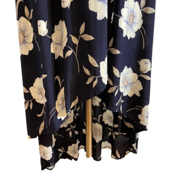 Lulus V- Neck Floral Wrap Maxi Dress Size Small - Picture 5 of 7